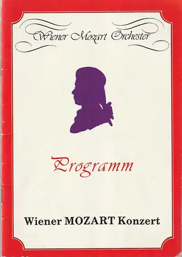 Wiener Mozart Orchester, Gerald Grünbacher: Programmheft WIENER MOZART ORCHESTER  WIENER MOZART KONZERT 1991. 