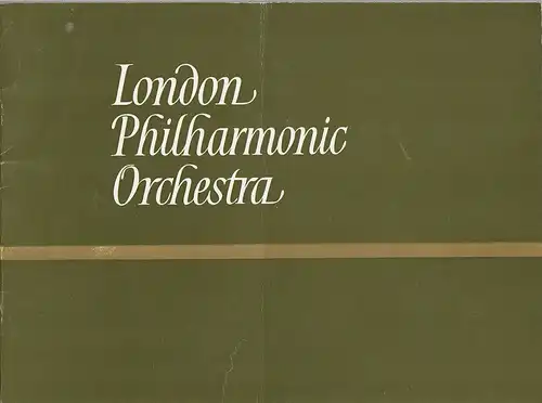 London Philharmonic Orchestra, John Pritchard, Rodney Friend, Sir Adrian Boult: Programmheft LONDON PHILHARMONIC ORCHESTRA EUGENE SVETLANOV / DANIEL BARENBOIM 14. October 1965 Royal Festival Hall. 