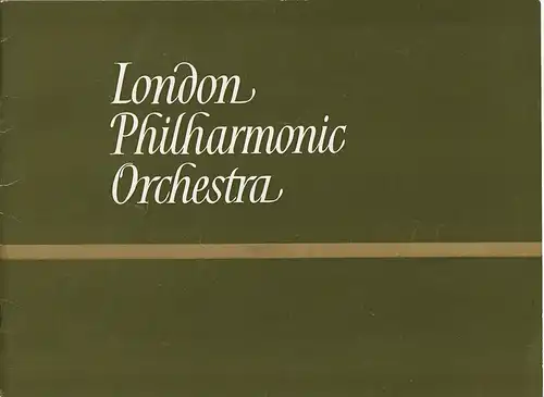 London Philharmonic Orchestra, John Pritchard, Rodney Friend: Programmheft LONDON PHILHARMONIC ORCHESTRA EUGENE SVETLANOV / HANS RICHTER HAASER 10. October 1965 Royal Festival Hall. 