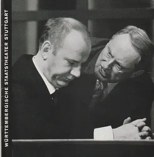 Generalintendanz der Württembergischen Staatstheater Stuttgart, Jörg Wehmeier, Gottfried Greiffenhagen, Bruno Hitz: Programmheft WÜRTTEMBERGISCHE STAATSTHEATER STUTTGART SZENENFOTOS AUS DEN PREMIEREN DER Spielzeit 1969 / 70. 