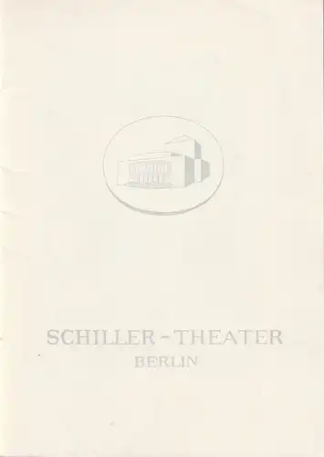 Schiller-Theater, Boleslaw Barlog, Albert Beßler: Programmheft William Shakespeare KÖNIG RICHARD DER DRITTE Spielzeit 1962 / 63 Heft 129. 