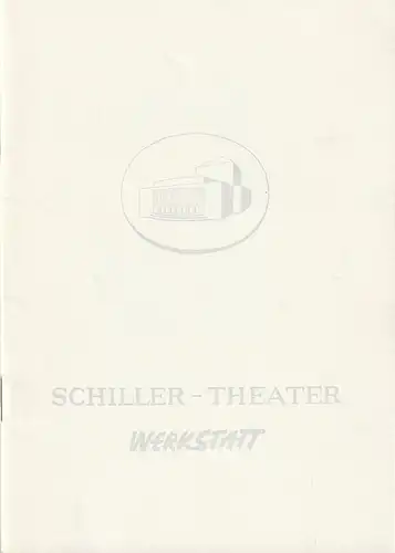 Schiller-Theater WERKSTATT, Boleslaw Barlog, Albert Beßler: Programmheft Murray Schisgal DER TIGER / DIE TIPPSER Spielzeit 1963 / 64 Heft 147. 