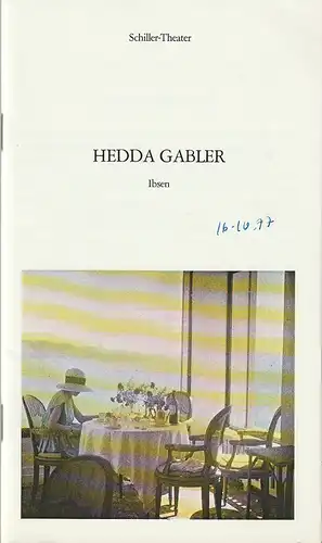 Staatliche Schauspielbühnen Berlins, Hans Lietzau, Vera Sturm: Programmheft Henrik Ibsen HEDDA GABLER Premiere 9. Februar 1977 Schiller-Theater Spielzeit 1976 / 77 Heft 79. 