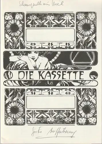 Bühnen der Landeshauptstadt Kiel, Kieler Theaterblätter, Joachim Klaiber, Michael Leinert, Stephan Volkmann: Programmheft Carl Sternheim DIE KASSETTE Premiere 2. Februar 1972 Schauspielhaus Kiel. 