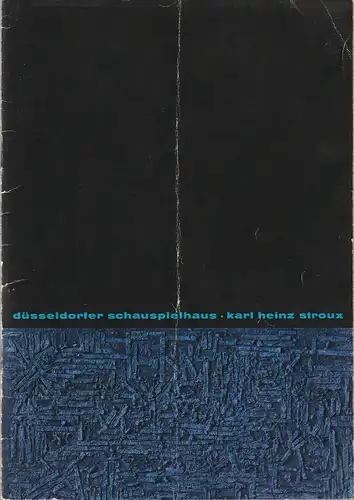 Düsseldorfer Schauspielhaus, Karl Heinz Stroux: Programmheft Gerhart Hauptmann VOR SONNENUNTERGANG  28. Mai 1961 Heft IX / 1960 / 61. 