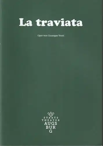 Staatstheater Augsburg, Andre Bücker, Vera Gertz, YEAH.de: Programmheft Giuseppe Verdi LA TRAVIATA Premiere 2. Oktober 2022 Martini-Park Spielzeit 2022 / 23 Nr. 3. 