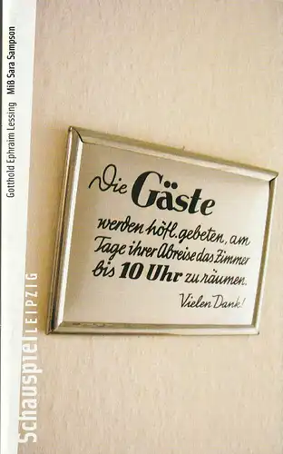 Schauspiel Leipzig, Wolfgang Engel, Sonja Bachmann, Christiane Schletter: Programmheft Gotthold Ephraim Lessing Miß SARA SAMPSON Premiere 20. März 2004 Spielzeit 2003 / 04 Heft 13. 