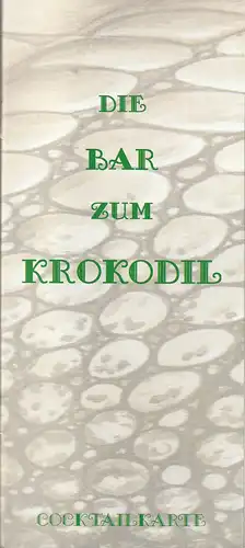 Eduard-von-Winterstein-Theater Annaberg, Hans-Hermann Krug, Silvia Giese, Gudrun Müller ( Figurinen ): Programmheft Reinhard Deutsch DIE BAR ZUM KROKODIL Premiere 22. Januar 2006 Spielzeit 2005 / 2006 Heft 6. 