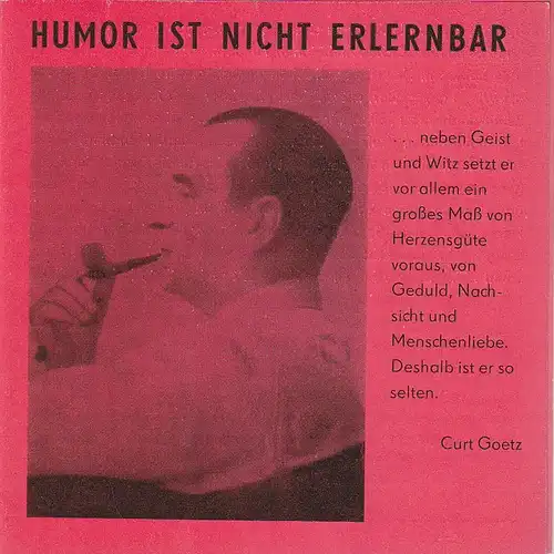 Eduard-von-Winterstein-Theater Annaberg, Peter Ibrik, Gerald Kretzschmar: Programmheft Curt Goetz DIE KOMMODE Spielzeit 1986 / 87 Heft 10. 