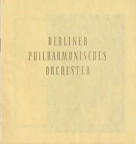 Berliner Philharmonisches Orchester, Herbert von Karajan: Programmheft IV. PHILHARMONISCHES KONZERT 30. Januar - 1. Februar 1960 2-fach signiert. 