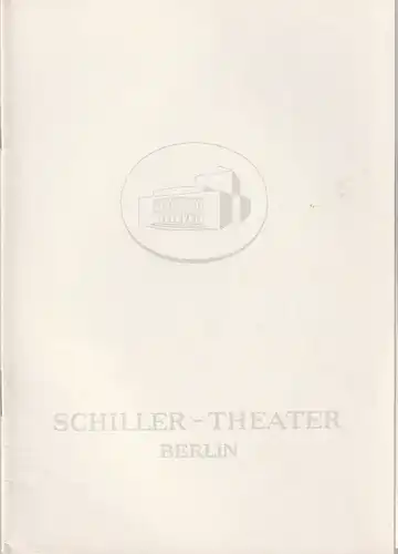 Schiller-Theater, Boleslaw Barlog, Albert Beßler: Programmheft Don Augustin Moreto DONA DIANA Spielzeit 1960 / 61 Heft 95. 