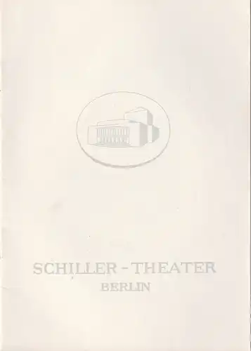 Schiller-Theater, Boleslaw Barlog, Albert Beßler: Programmheft Mattias Braun nach Aischylos DIE PERSER Spielzeit 1960 / 61 Heft 93. 