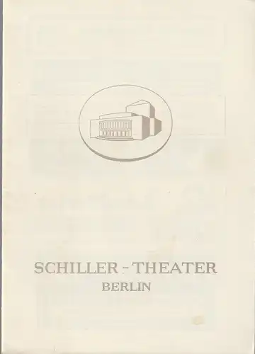 Schiller-Theater, Boleslaw Barlog, Albert Beßler: Programmheft Gotthold Ephraim Lessing MINNA VON BARNHELM Spielzeit 1957 / 58 Heft 64. 