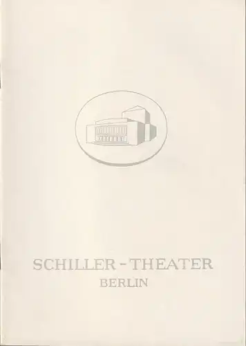 Schiller-Theater, Boleslaw Barlog, Albert Beßler: Programmheft Gerhart Hauptmann VOR SONNENUNTERGANG Spielzeit 1961 / 62 Heft 112. 