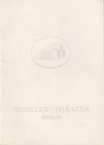 Schiller-Theater, Boleslaw Barlog, Albert Beßler: Programmheft Heinrich von Kleist AMPHITRYON 18. November 1961 Spielzeit 1961 / 62 Heft 110. 