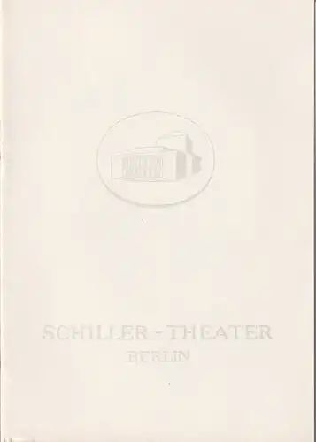 Schiller-Theater, Boleslaw Barlog, Albert Beßler: Programmheft Gore Vidal DER BESTE MANN Spielzeit 1960 / 61 Heft 98. 