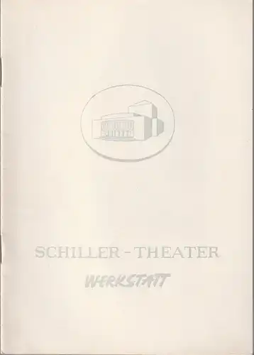 Schiller-Theater Werkstatt, Boleslaw Barlog, Albert Beßler: Programmheft Günter Grass DIE BÖSEN KÖCHE Spielzeit 1960 / 61 Heft 101. 