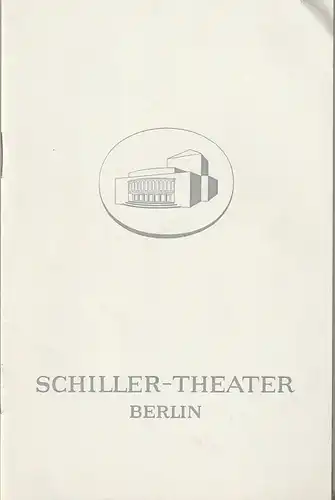 Schiller-Theater, Boleslaw Barlog, Albert Beßler: Programmheft Anton Tschechow DIE MÖWE Spielzeit 1968 / 69 Heft 202. 