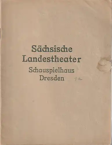 Programmverlag der Sächsischen Landestheater, Alfred Waldheim, Hugo Erfurt ( Fotos): Programmheft Wilhelm Fischer ROBERT UND BERTRAM oder DIE LUSTIGEN VAGABUNDEN 13. März 1919 Schauspielhaus Dresden. 