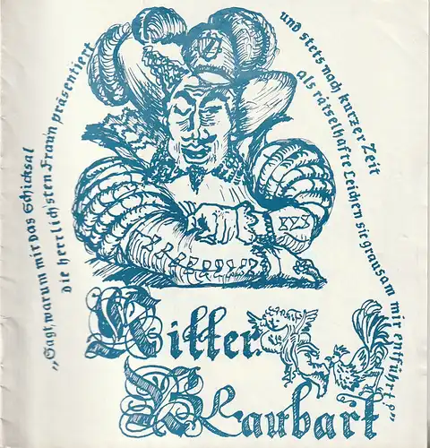 Mecklenburgisches Staatstheater Schwerin, Rudi Kostka, Ingeborg Butz, Bernd Leistner: Programmheft Jacques Offenbach RITTER BLAUBART Premiere 2. April 1967 Spielzeit 1966 / 67 Heft 19. 