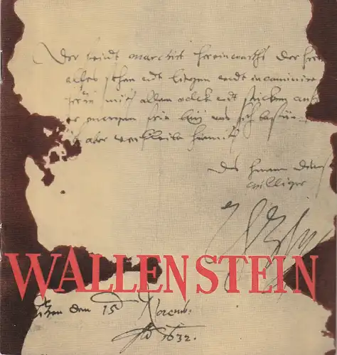 Mecklenburgisches Staatstheater Schwerin, Martin Hellberg, Heinrich Maaß: Programmheft Friedrich Schiller WALLENSTEIN TRILOGIE Premiere 17. Januar 1963 Spielzeit 1962 / 63 Heft 12. 