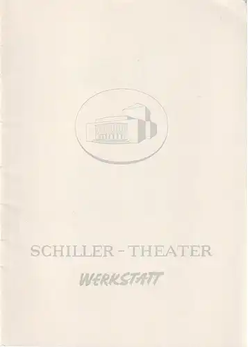 Schiller-Theater Werkstatt, Boleslaw Barlog, Albert Beßler: Programmheft Frank Wedekind FRÜHLINGS ERWACHEN Spielzeit 1961 / 62 Heft 113. 