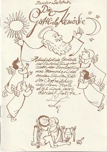 Theater der Stadt Cottbus, Ursula Fröhlich, Monika Runge, Horst Leiteritz: Programmheft Isidor Schtok GÖTTLICHE KOMÖDIE Premiere 30. Dezember 1969 Spielzeit 1969 / 70 Heft 7. 