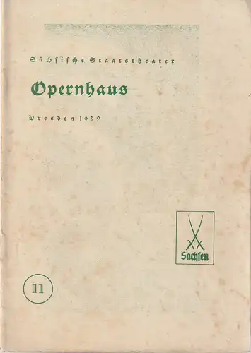 Verwaltung der Sächsischen Staatstheater, Opernhaus Dresden, Hans Strohbach: Programmheft Eugen d'Albert TIEFLAND 20. März 1939. 
