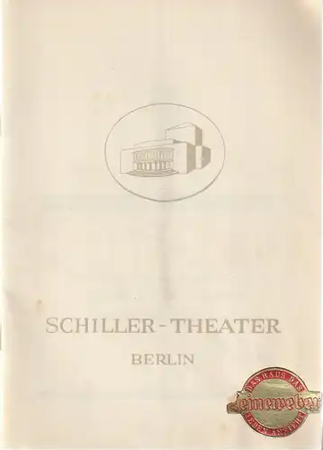 Schiller-Theater Berlin, Albert Beßler: Programmheft William Shakespeare JULIUS CÄSAR Spielzeit 1952 / 53 Heft 18. 