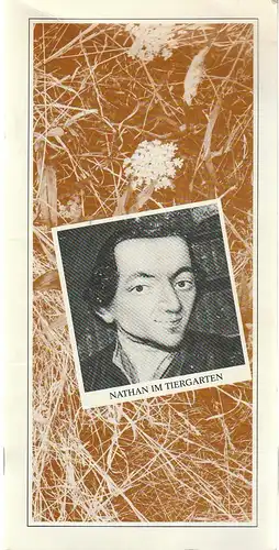 Berliner Festspiele / Schauspiel Essen, 750 Jahre Berlin 1987 Stadtfest, Bernd Krüger, Hanns-Dietrich Schmidt: Programmheft NATHAN IM TIERGARTEN 16.-23. August 1987 Tiergarten / Potsdamer Platz. 