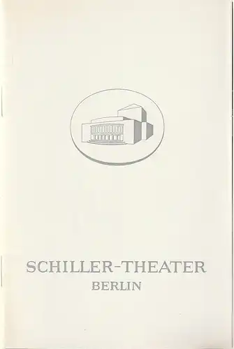 Schiller-Theater Berlin, Boleslaw Barlog, Albert Beßler: Programmheft Tom Stoppard ROSENKRANZ UND GÜLDENSTERN SIND TOT Spielzeit 1967 / 68. 