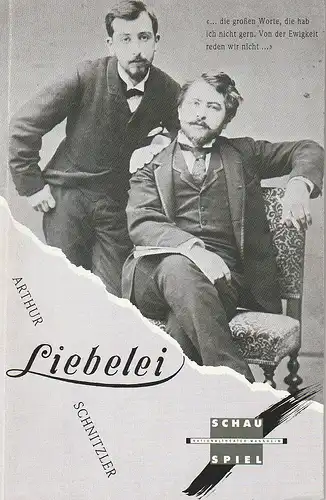 Nationaltheater Mannheim, Arnold Petersen, Hans-Jürgen Drescher, Beate Guhl: Programmheft Arthur Schnitzler LIEBELEI Premiere 4. Februar 1989 Spielzeit 1988 / 89 Nr. 8. 