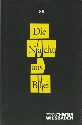 Hessisches Staatstheater Wiesbaden, Claus Leininger, Ehrhard Reinicke: Programmheft FUNKENFLUG DIE NACHT AUS BLEI Ballettabend Premiere 23. März 1991 Spielzeit 1990 / 91 Nr. 86. 