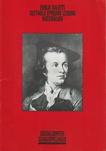 Düsseldorfer Schauspielhaus, Volker Canaris, Ursula Rühle, Sabine Jaeger, Lore Bermbach ( Probenfotos ), Sonja Rothweiler ( Probenfotos ): Programmheft Gotthold Ephraim Lessing EMILIA GALOTTI Premiere 12. Januar 1991 Spielzeit 1990 / 91. 