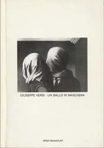 Oper Frankfurt, Klaus Zehelein, Christiane Peter, Jürgen von Hacht: Programmheft Giuseppe Verdi UN BALLO IN MASChERA Premiere 2. Oktober 1982 Spielzeit 1982 / 83. 