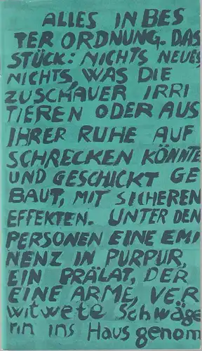 Freie Volksbühne Berlin, Kurt Hübner, Burkhard Mauer, Simone Reber, Heike Wiehle: Programmheft Luigi Pirandello SECHS PERSONEN SUCHEN EINEN AUTOR Premiere 21. März 1981 Spielzeit 1981 Heft 3. 