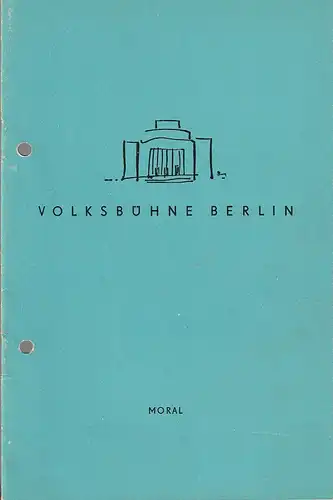 Volksbühne Berlin, Thea Lenk: Programmheft Ludwig Thoma MORAL Spielzeit 1959 / 60 Heft 38. 