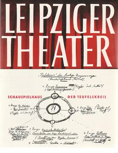 Städtische Theater Leipzig, Karl Kayser, Hans Michael Richter, Walter Bankel: Programmheft Hedda Zinner DER TEUFELSKREIS 24. April 1966 Neuinszenierung Spielzeit 1965 / 66 Heft 28 Schauspielhaus. 