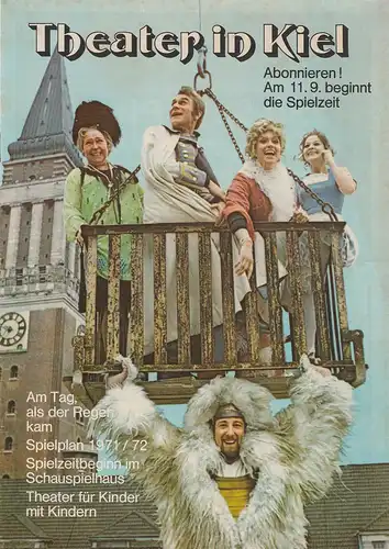 Bühnen der Landeshauptstadt Kiel, Joachim Klaiber, Mario Krüger: THEATER IN KIEL Sonderausgabe 1971 / 72. 