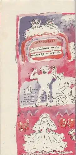 Berliner Ensemble Staatstheater der DDR, Manfred Wekwerth, Karl-Heinz Drescher: Programmheft William Shakespeare DIE ZÄHMUNG DER WIDERSPENSTIGEN Premiere 29. April 1980. 