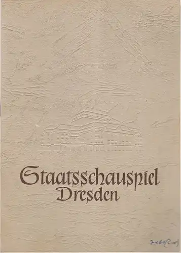 Staatsschauspiel Dresden, Heinrich Allmeroth, Eberhard Sprink, Ellen Pomikalko, Tadeusz Kulisiewicz ( Illustrationen ): Programmheft Bertolt Brecht DER KAUKASISCHE KREIDEKREIS Spielzeit 1959 / 60 Nr. 3. 