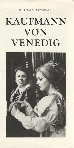 Südböhmisches Theater Ceske Budejovice: Programmheft William Shakespeare KAUFMANN VON VENEDIG Premiere 18. November 1975. 