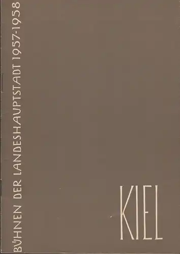 Bühnen der Landeshauptstadt Kiel, Rudolf Meyer, Hans Niederauer, Philipp Blessing: Programmheft Wolfgang Amadeus Mozart COSI FAN TUTTE Stadttheater Spielzeit 1957 / 58 Heft 12. 