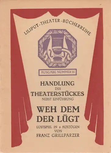 Liliput: Liliput Theater Bücherreihe Ausgabe Nummer H. 