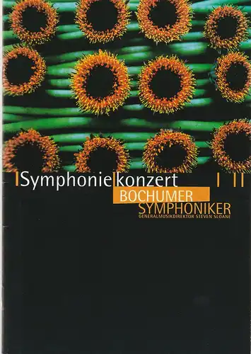 Stadt Bochum, Der Oberbürgermeister, Bochumer Symphoniker, Kerstin Schüssler, Thorsten Wagner: Programmheft BOCHUMER SYMPHONIKER SYMPHONIEKONZERT 13. und 14. Dezember 2001 Audi-Max der Ruhr Universität. 