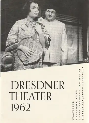 Staatstheater Dresden, Günter Nicolaus, Jutta Landgraf +  Hilde Hoppe ( Fotos ), Siegfried Huth: Programmheft DRESDNER THEATER  Spielzeitheft 1. Halbjahr. 