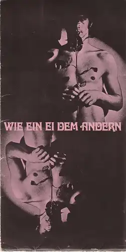 Städtische Bühnen Nürnberg, Rudolf Sparing, Rainer Lindau: Programmheft Collin Spencer WIE EIN EI DEM ANDEREN Premiere 13. Januar 1973 Kammerspiele Spielzeit 1972 / 73. 