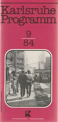 Verkehrsverein Karlsruhe, Günther Heyden: Karlsruhe Programm 9 / 84. 