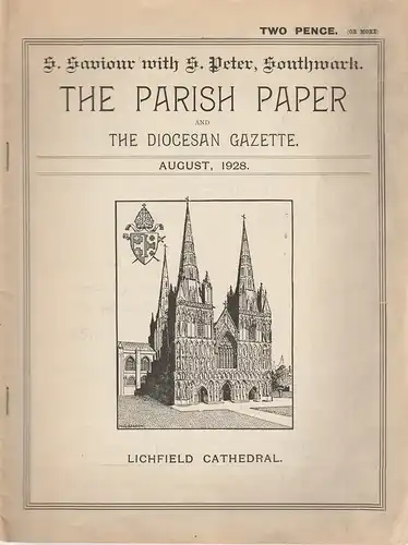 The Rev. T. P. Stevens, The Rev. C. H. Perry: The Parish Paper and The Southwark Diocesan Gazette August 1928. 