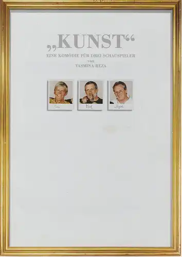 EURO-STUDIO, Konzertdirektion Landgraf, Joachim Landgraf, Fred Berndt, Verena Neumann, Birgit Landgraf: Programmheft Yasmina Reza KUNST Premiere 15. September 1996 Mühlehof Mühlacker Spielzeit 1996 / 97. 